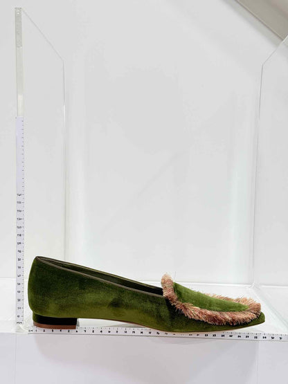 MANOLO BLAHNIK Green Size EU 41.5 Loafers