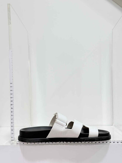 HERMES Chypre White Size EU 38.5 Sandals