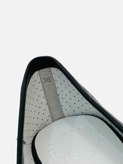 MARC BY MARC JACOBS Cat Black Perforated Flats 36