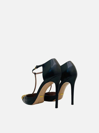 GUCCI Coline T Strap Black Size EU 39 Pumps