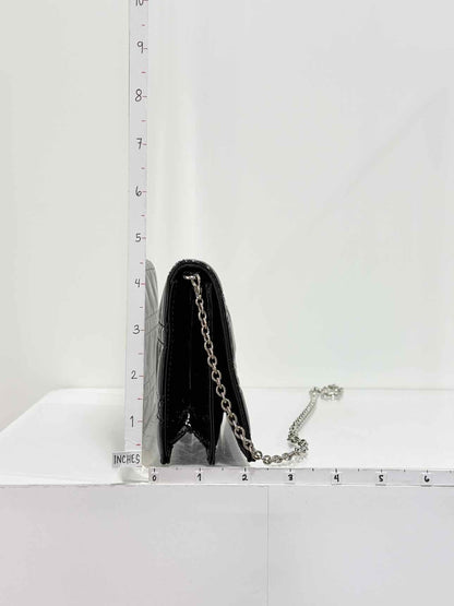 CHRISTIAN DIOR Lady Dior WOC Black Cannage Shoulder Bag