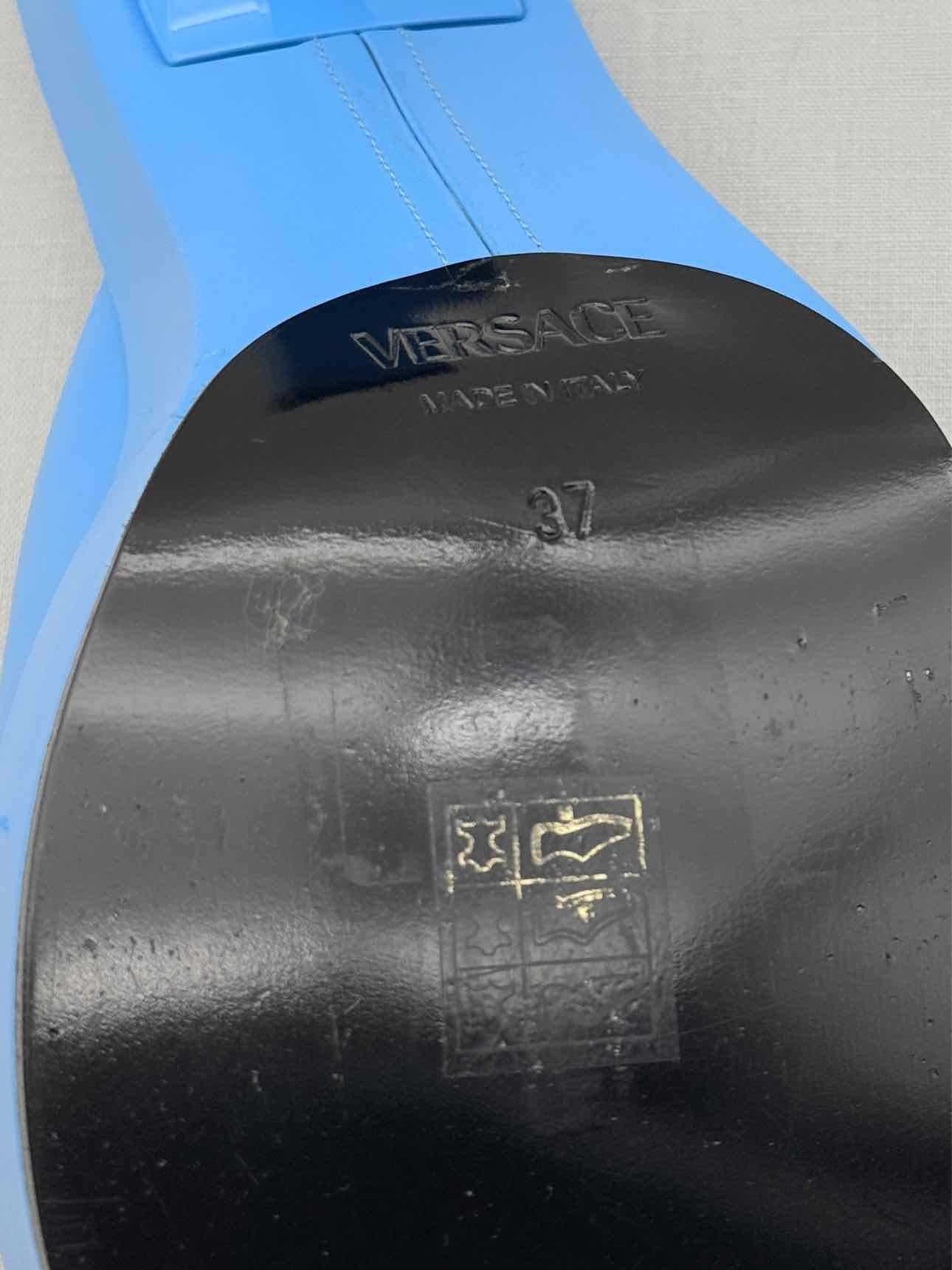 VERSACE Medusa Biggie Blue Size EU 37 Mules