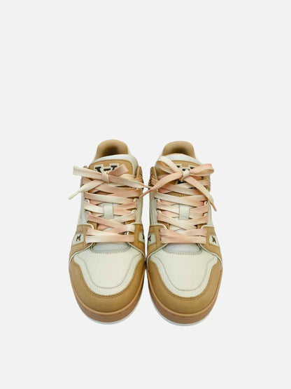 LOUIS VUITTON LV Trainer White & Pink Sneakers