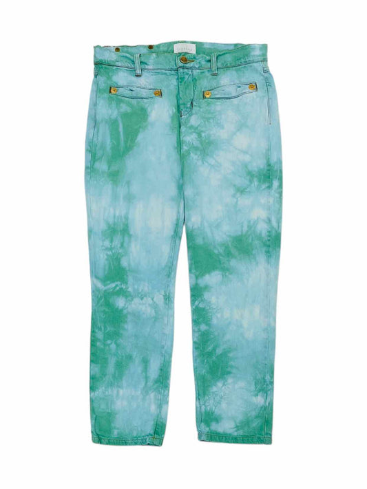 ICEBERG Crop Green Tie-dye Size 25 Jeans