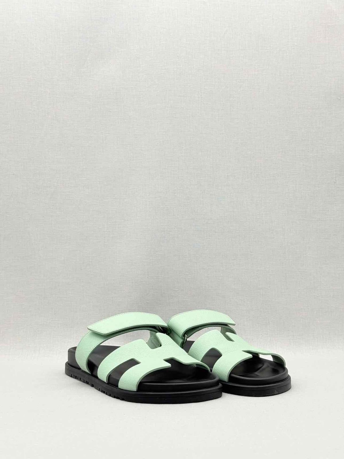 HERMES Chypre Mint Green Size EU 38 Sandals
