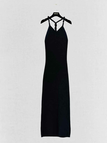 DION LEE Black w/ Navy Blue Size US 6 Long Dress