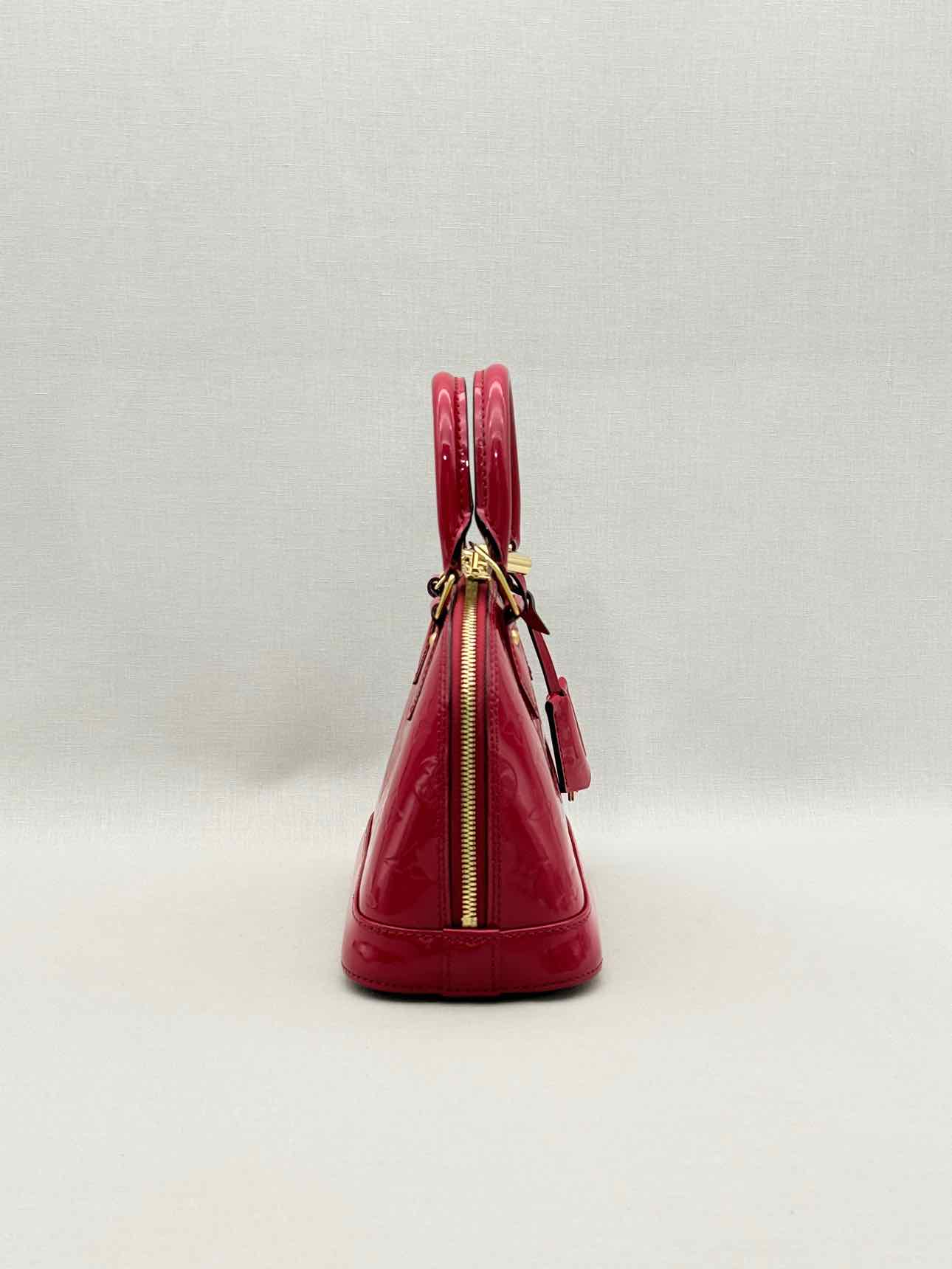 LOUIS VUITTON Alma Red Monogram Top Handle