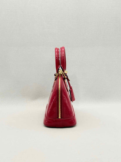 LOUIS VUITTON Alma Red Monogram Top Handle