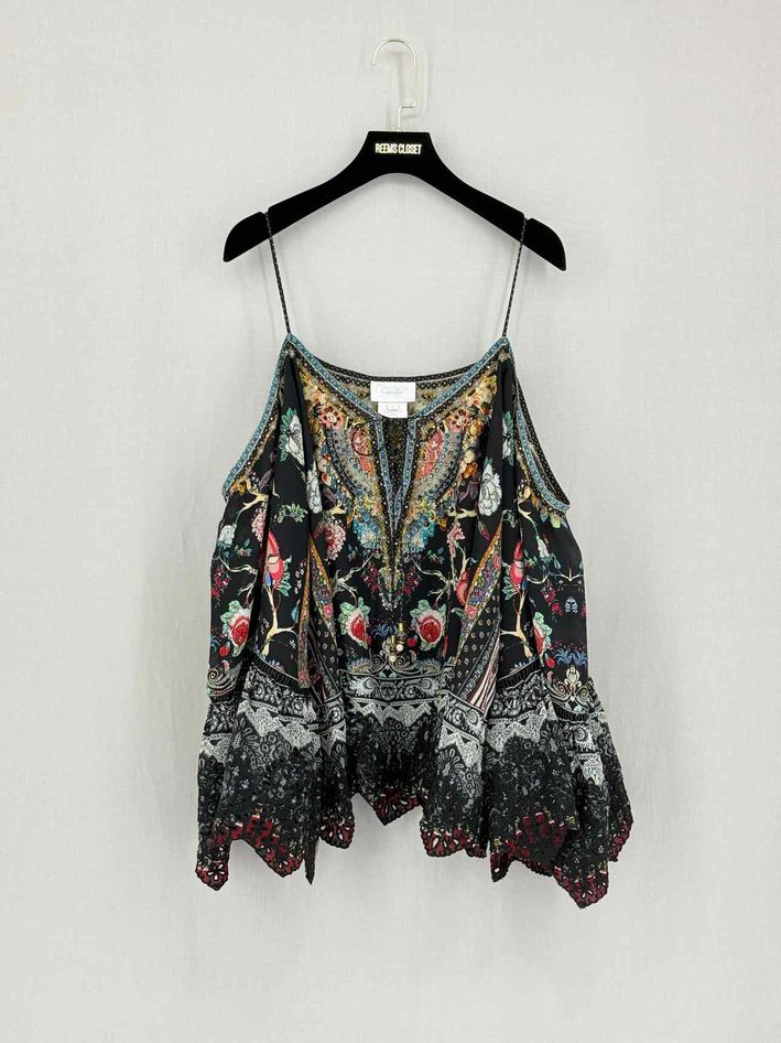 CAMILLA Black Multicolor Size Large Top