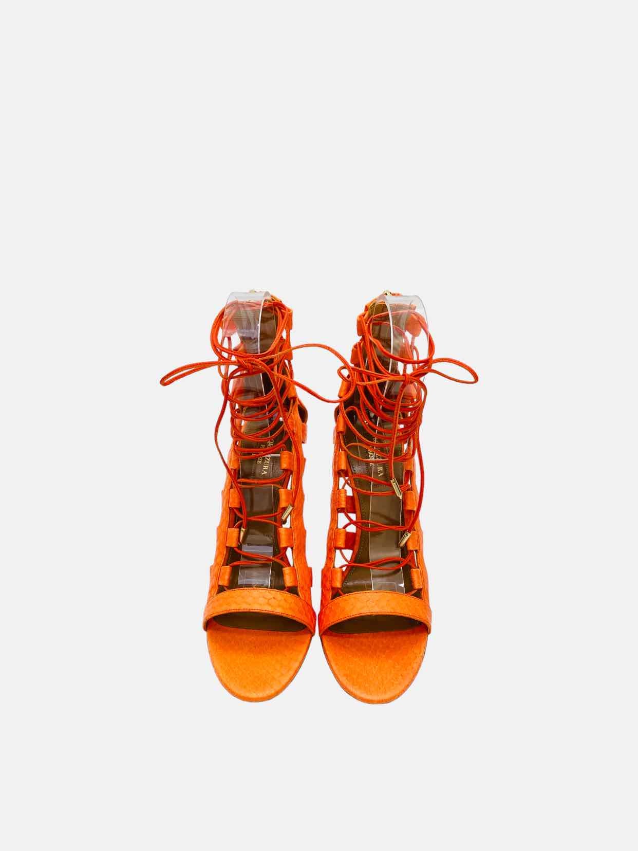 AQUAZZURA Gladiator Orange Heeled Sandals 40.5