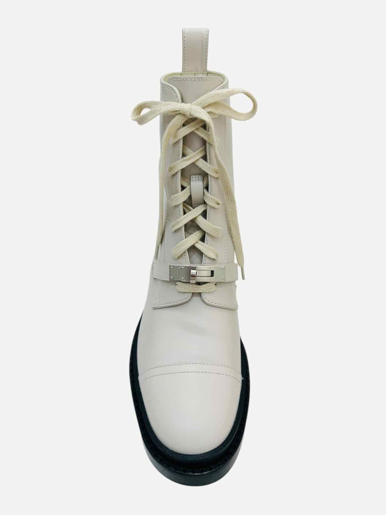 HERMES Funk Off-white Size EU 36.5 Ankle Boots