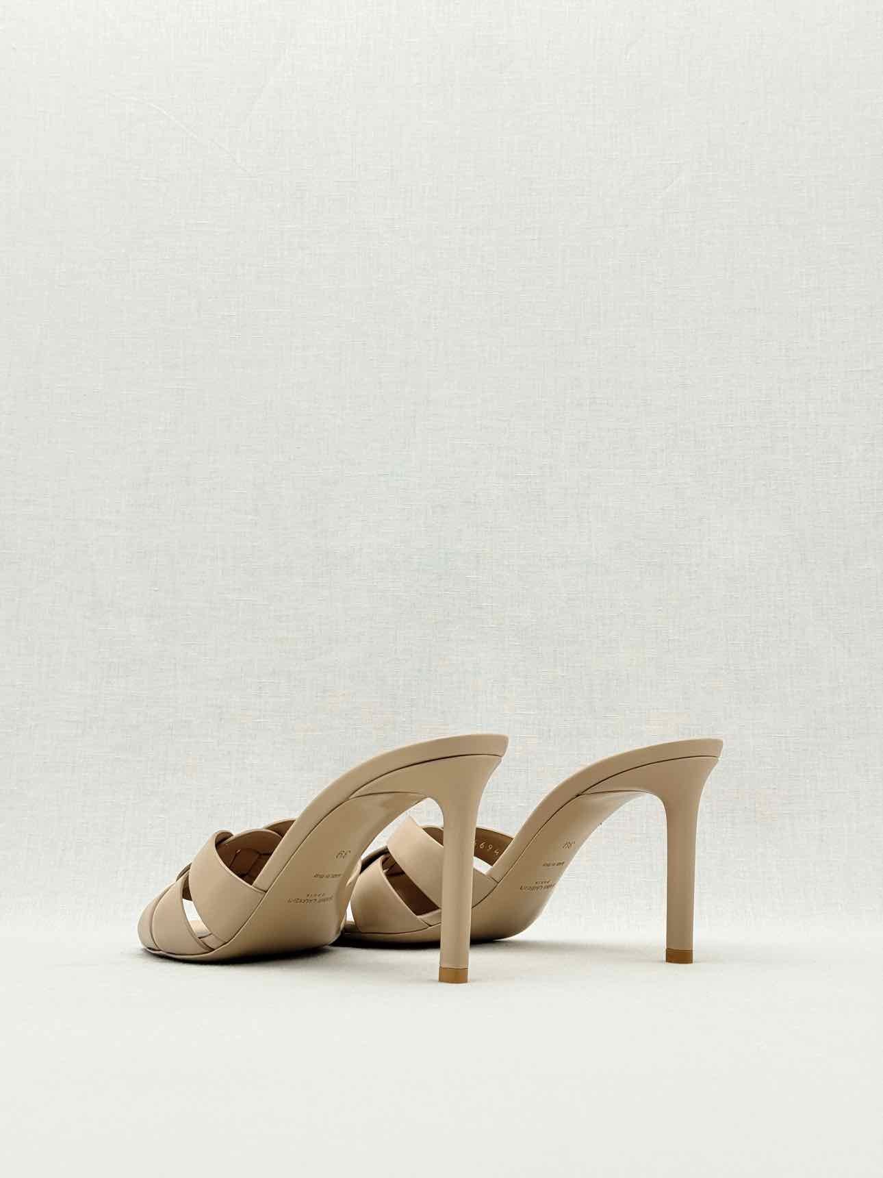 SAINT LAURENT Tribute Beige Size EU 39 Mules