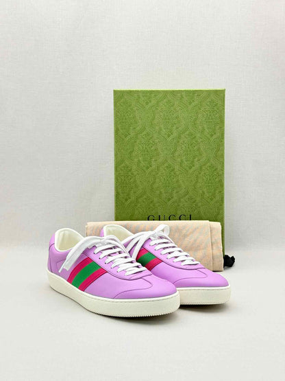 GUCCI G74 Purple Web Stripe Size EU 38 Sneakers