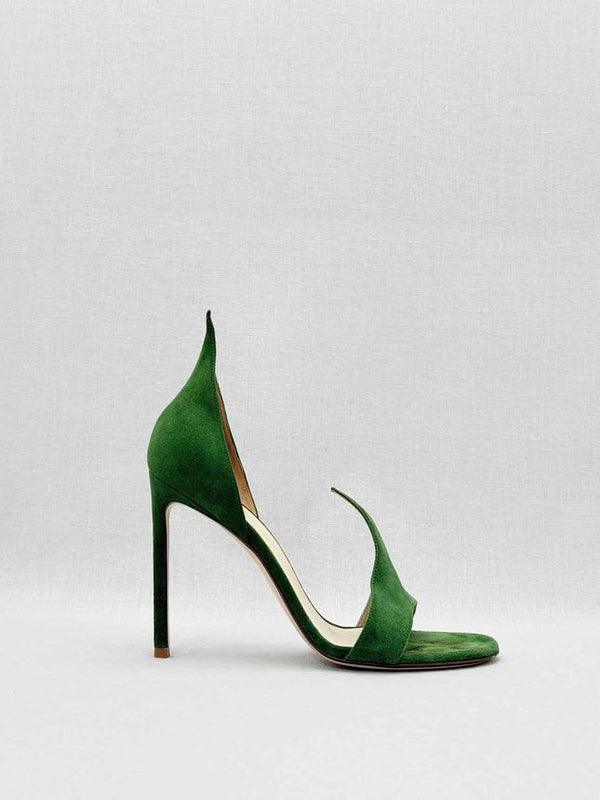 FRANCESCO RUSSO Flame Green Size EU 37.5 Heeled Sandals