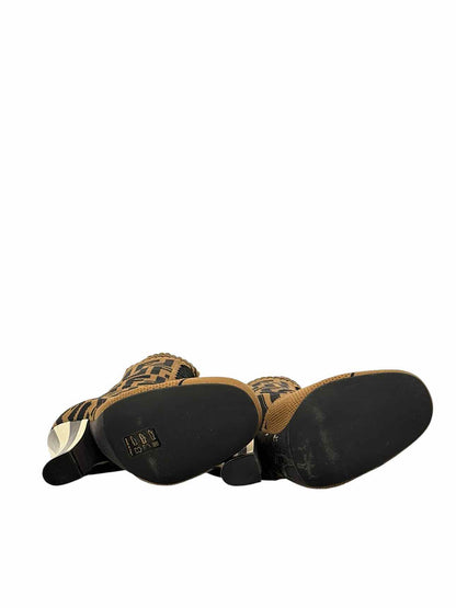 FENDI Brown & Black FF Motif Size EU 35 Ankle Boots
