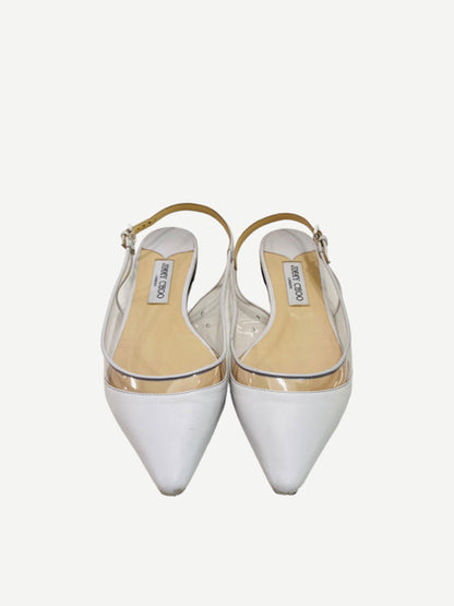 JIMMY CHOO Erin White Flats 40