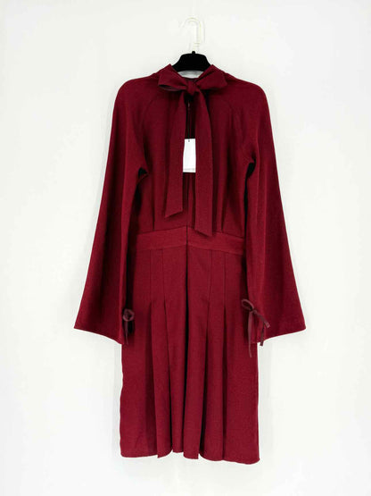 VICTORIA BECKHAM Burgundy Size US 6 Knee Length Dress