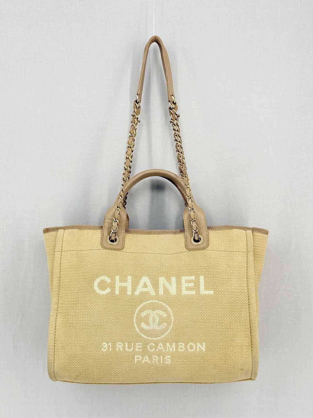 CHANEL Deauville Beige Tote Bag