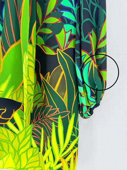 VALENTINO Green Multicolor Size US 4 Short Dress