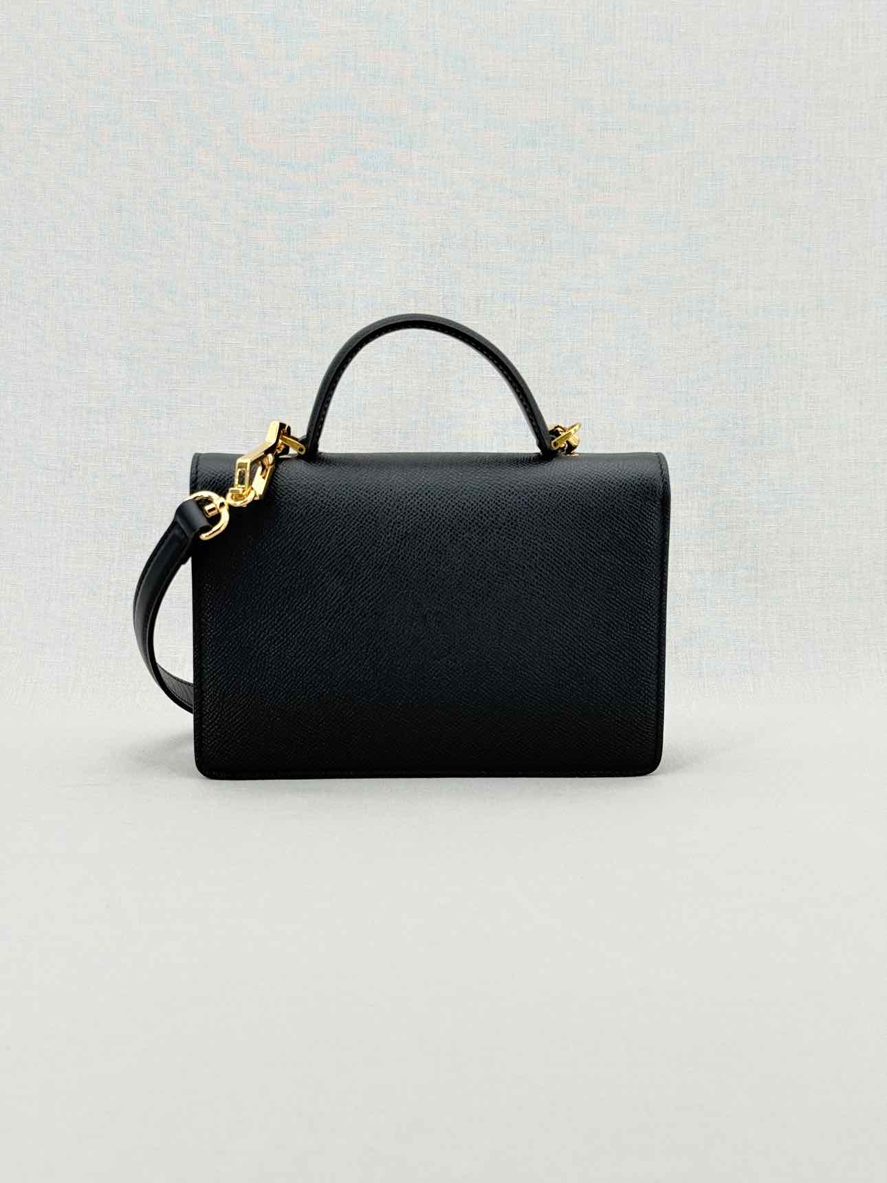 SALVATORE FERRAGAMO Gancini Black Top Handle