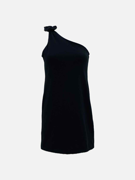 THE RANGE One Shoulder Black Mini Dress