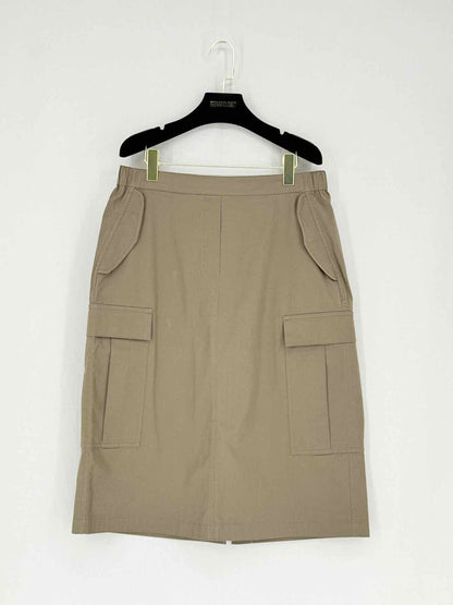 THEORY Cargo Khaki Size Large Knee Length Skirt