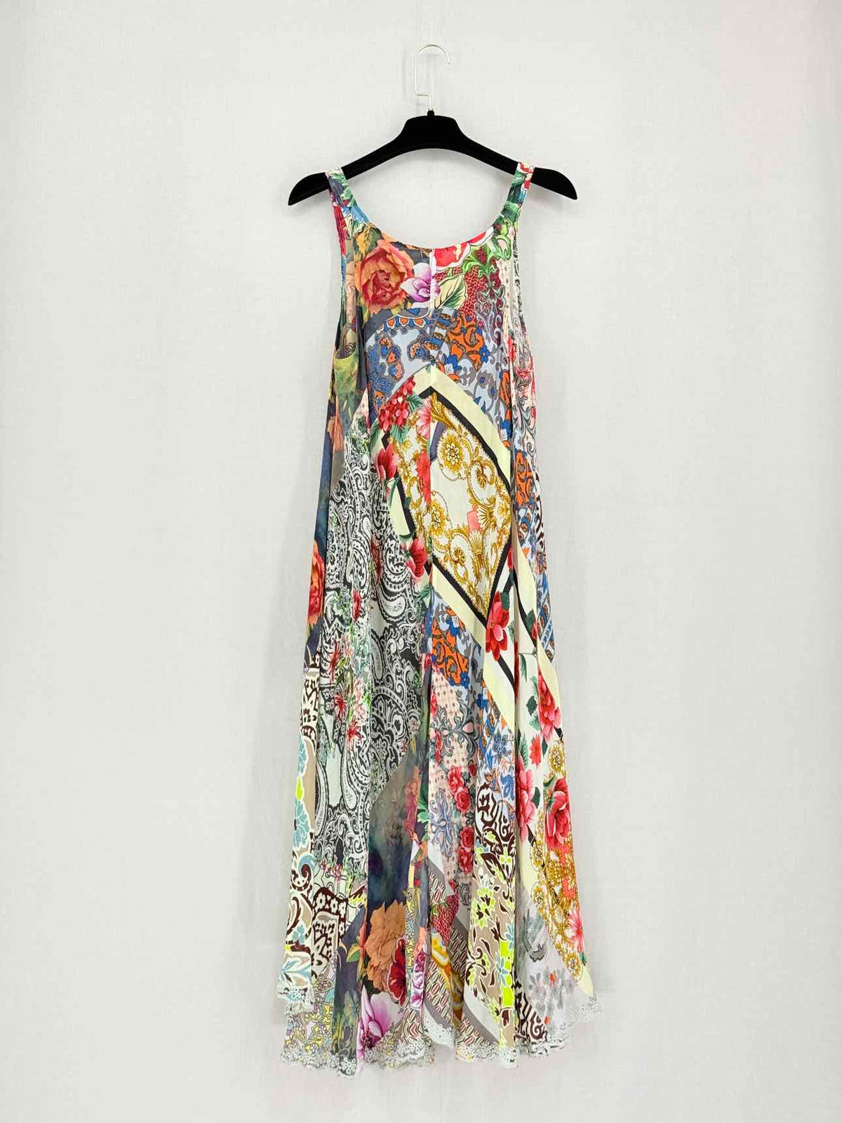 JOHNNY WAS White Multicolor Size Small Midi Dress