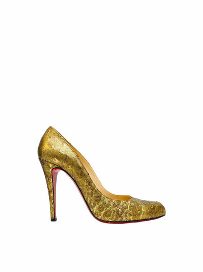 CHRISTIAN LOUBOUTIN Metallic Gold Size EU 38 Pumps