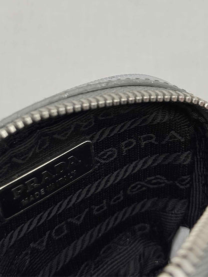 PRADA Metallic Silver Bag Charm