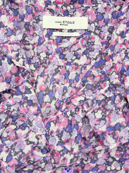 ISABEL MARANT ETOILE Purple Multicolor Size US 6 Blouse