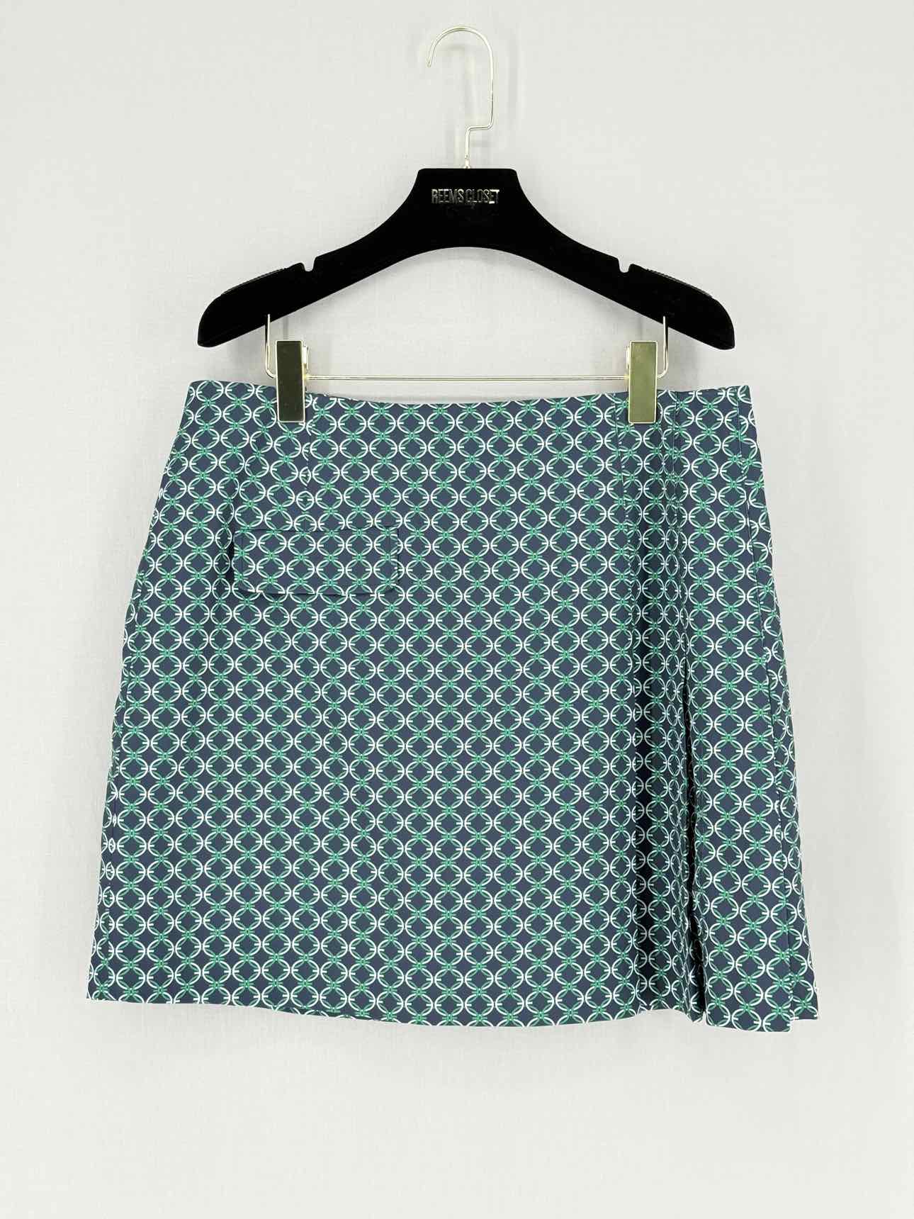 TORY SPORT Blue Multicolor Size Large Mini Skirt
