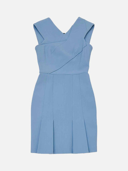 ROLAND MOURET Bodycon Blue Knee Length Dress