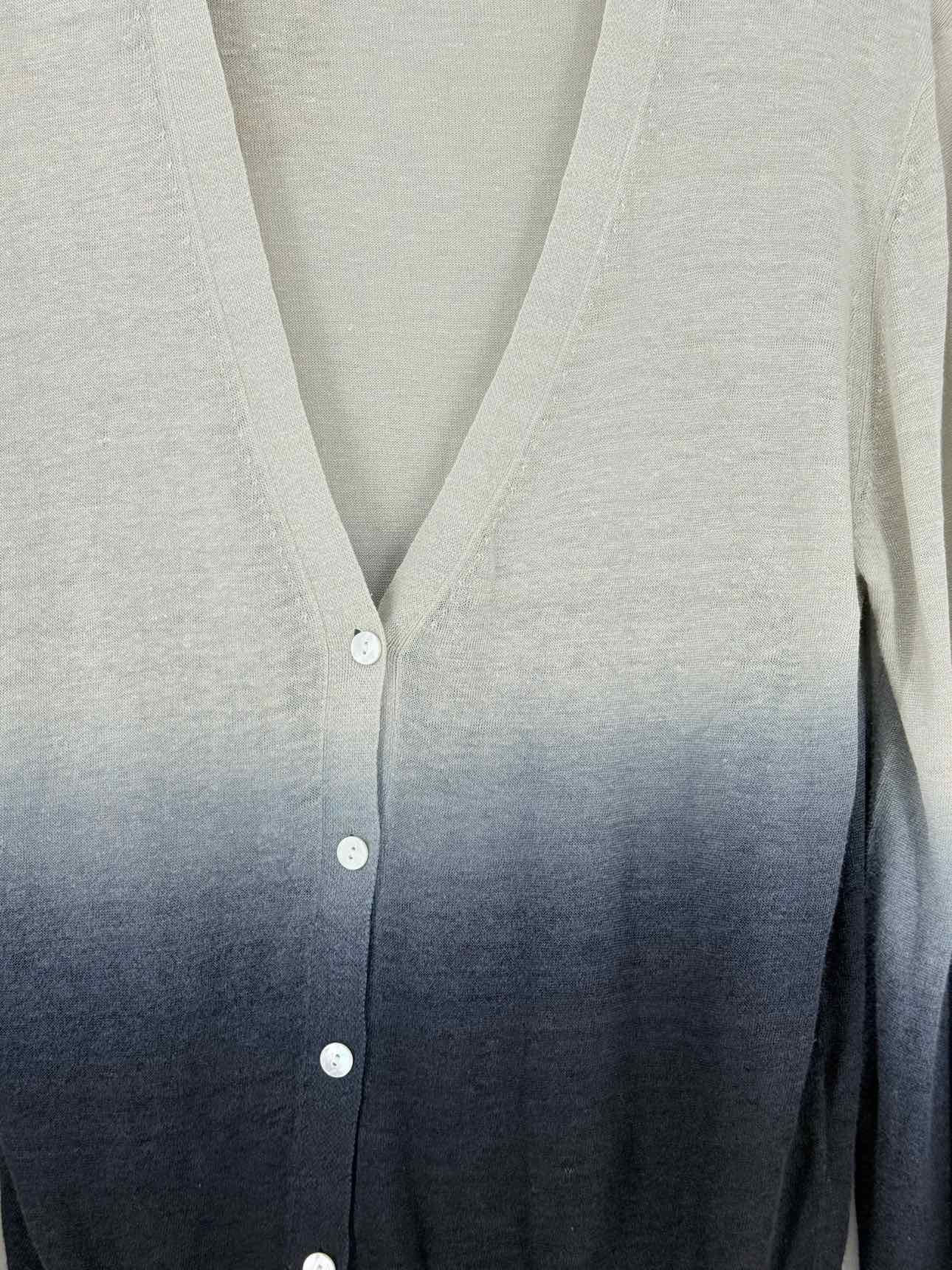 THEORY Grey & Blue Ombre Size Large Cardigan