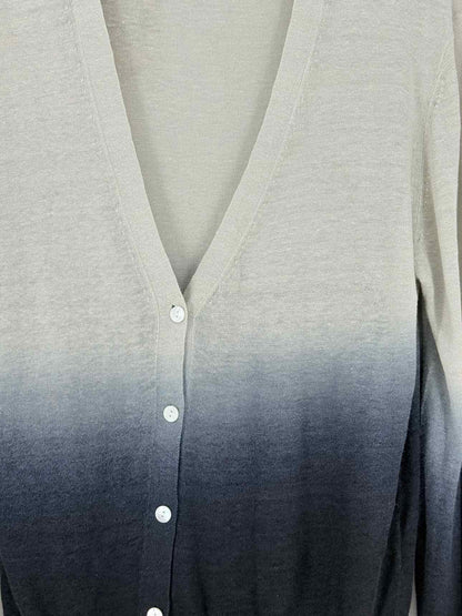THEORY Grey & Blue Ombre Size Large Cardigan