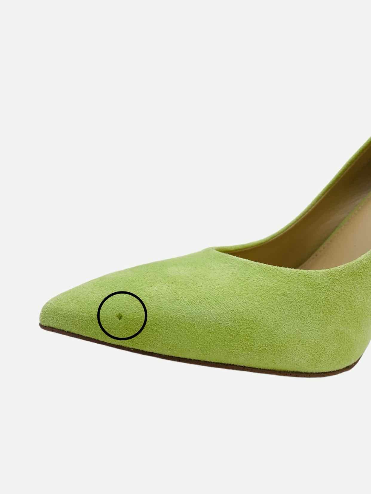 SAM EDELMAN Pointed Toe Green Pumps 38