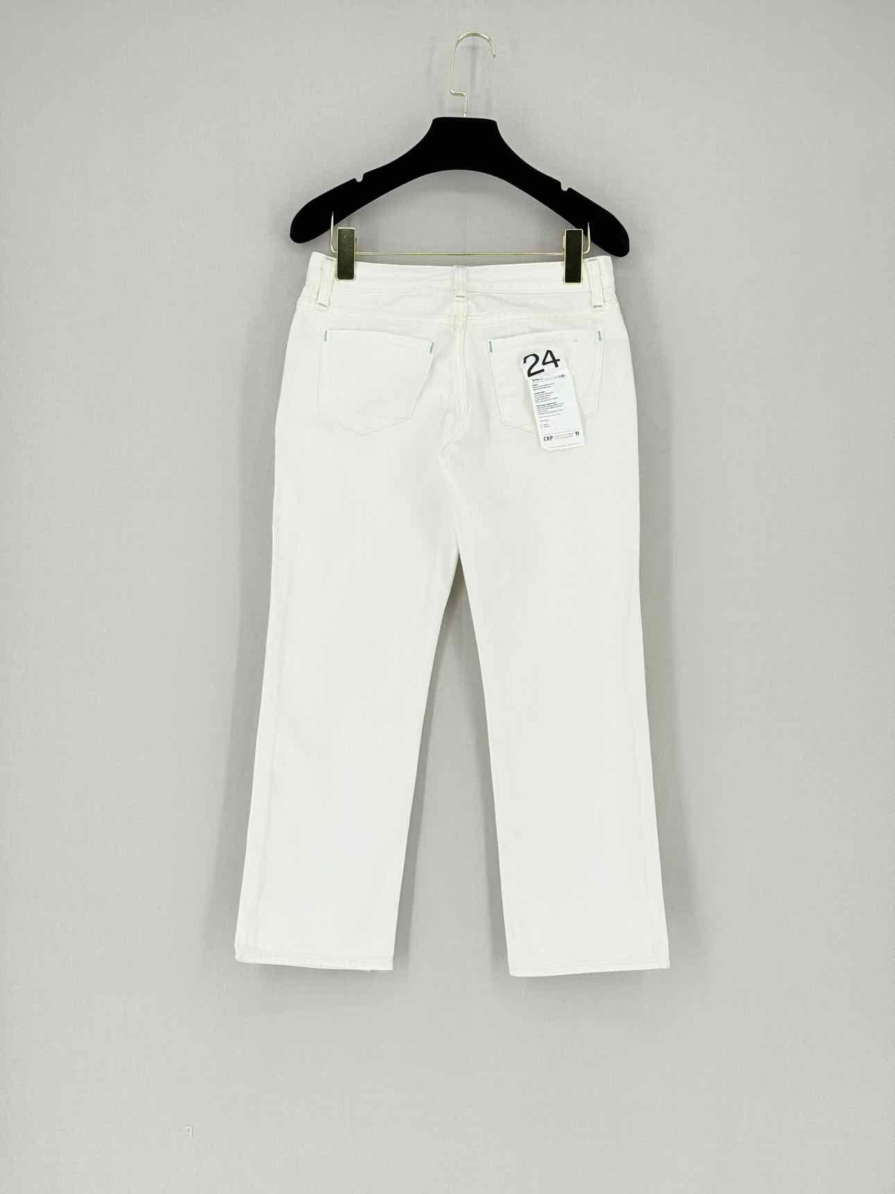 PAPER DENIM&CLOTH Cropped White Size 24 Jeans