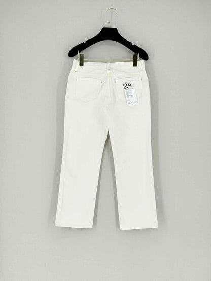 PAPER DENIM&CLOTH Cropped White Size 24 Jeans