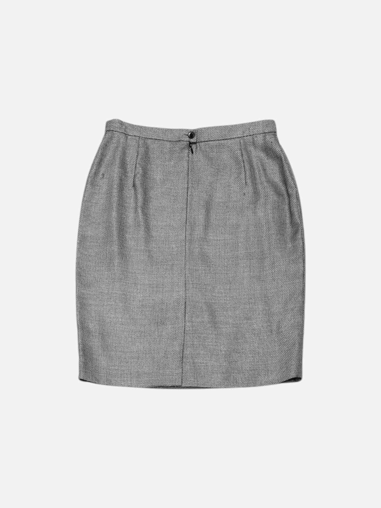 ESCADA Black & White Size US 10 Knee Length Skirt