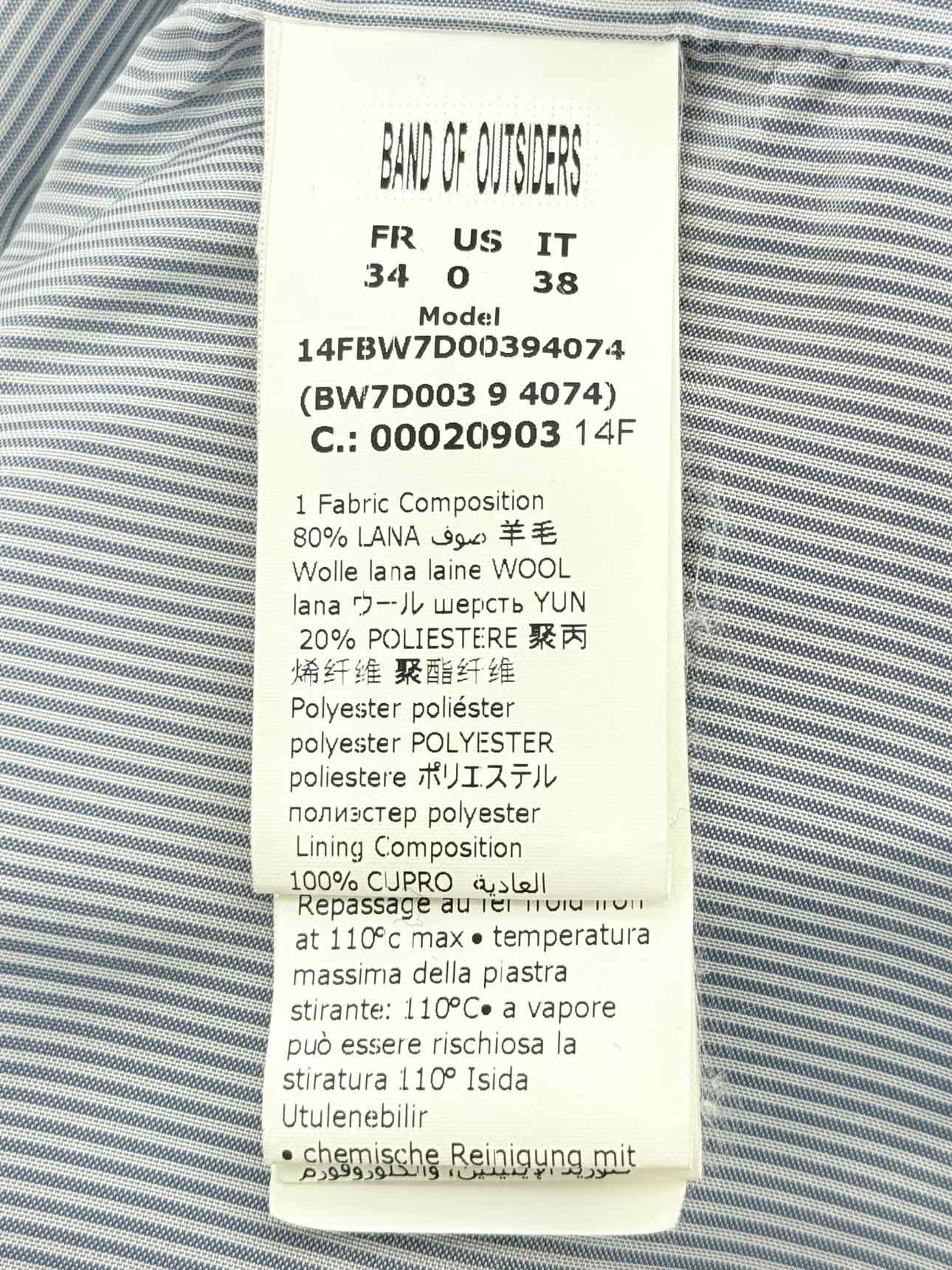 BAND OF OUTSIDERS Red & Blue Check Size US 2 Coat
