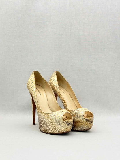 ALEXANDER BIRMAN Open Toe Beige Size EU 37.5 Pumps
