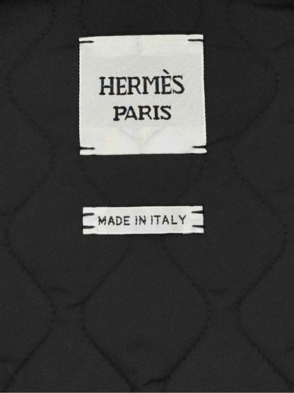 HERMES Black Quilted Size US 2 Coat