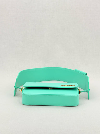 JACQUEMUS Le Carinu Turquoise Shoulder Bag