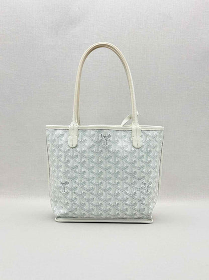 GOYARD Anjou White & Grey Goryardine Tote Bag