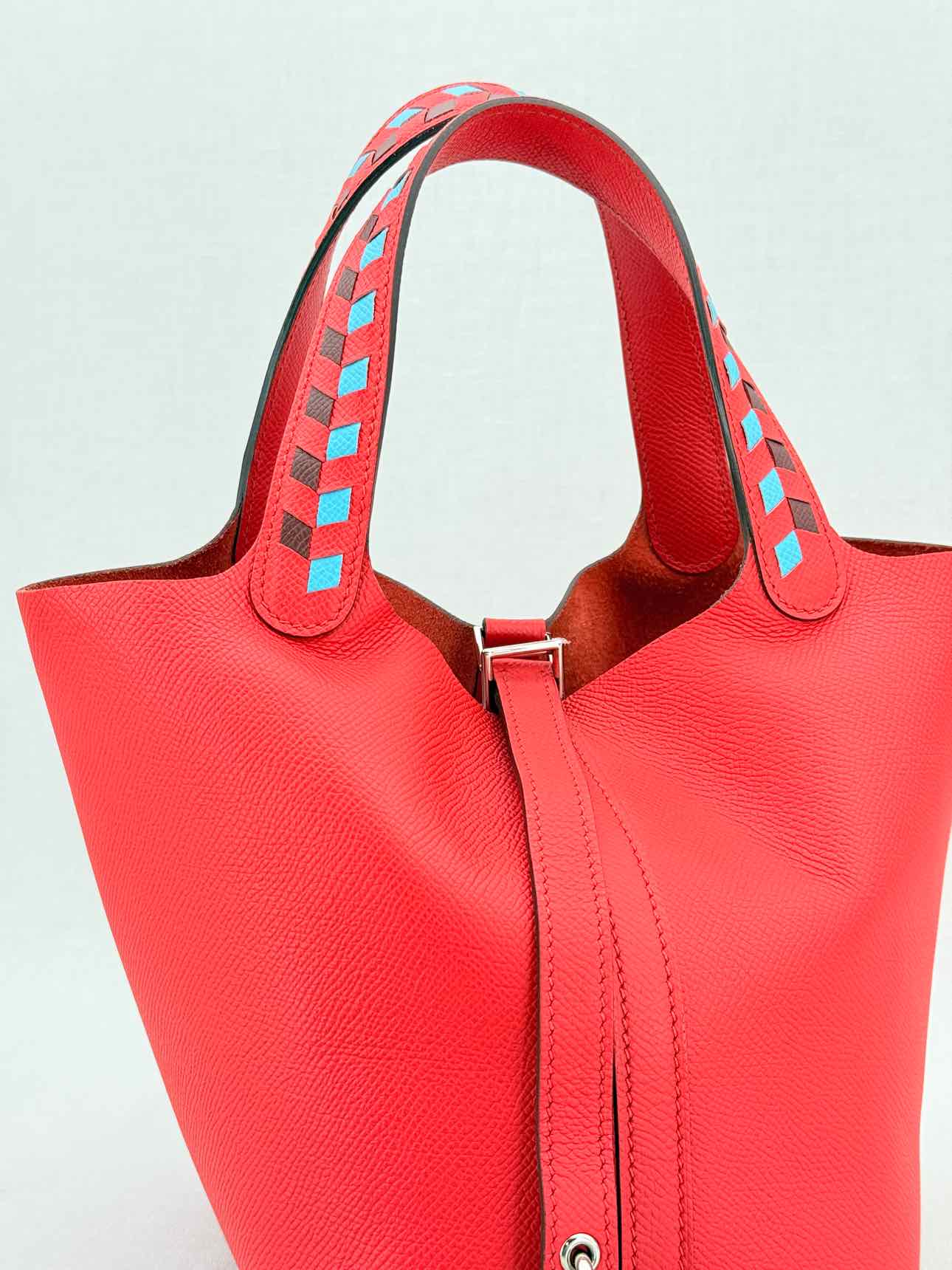 HERMES Picotin Red Top Handle