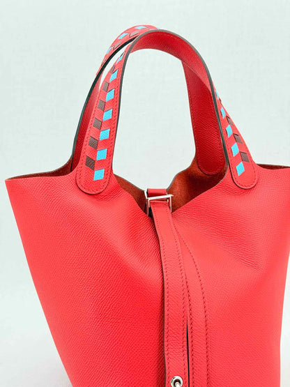 HERMES Picotin Red Top Handle