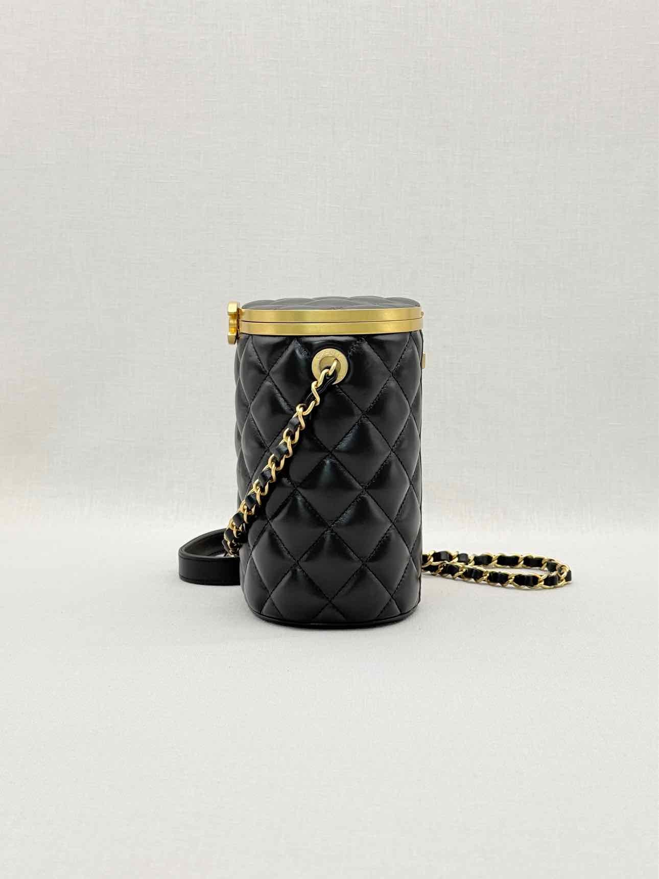 CHANEL Crown Box Black Quilted Vanity Case