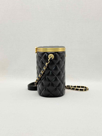 CHANEL Crown Box Black Quilted Vanity Case