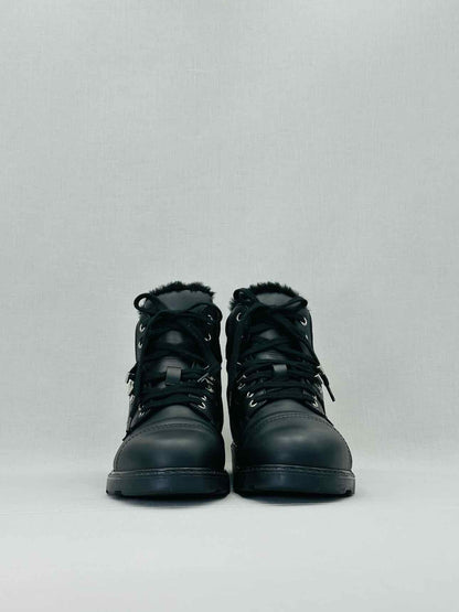 FENDI Fur Trim Black Size EU 39 Ankle Boots