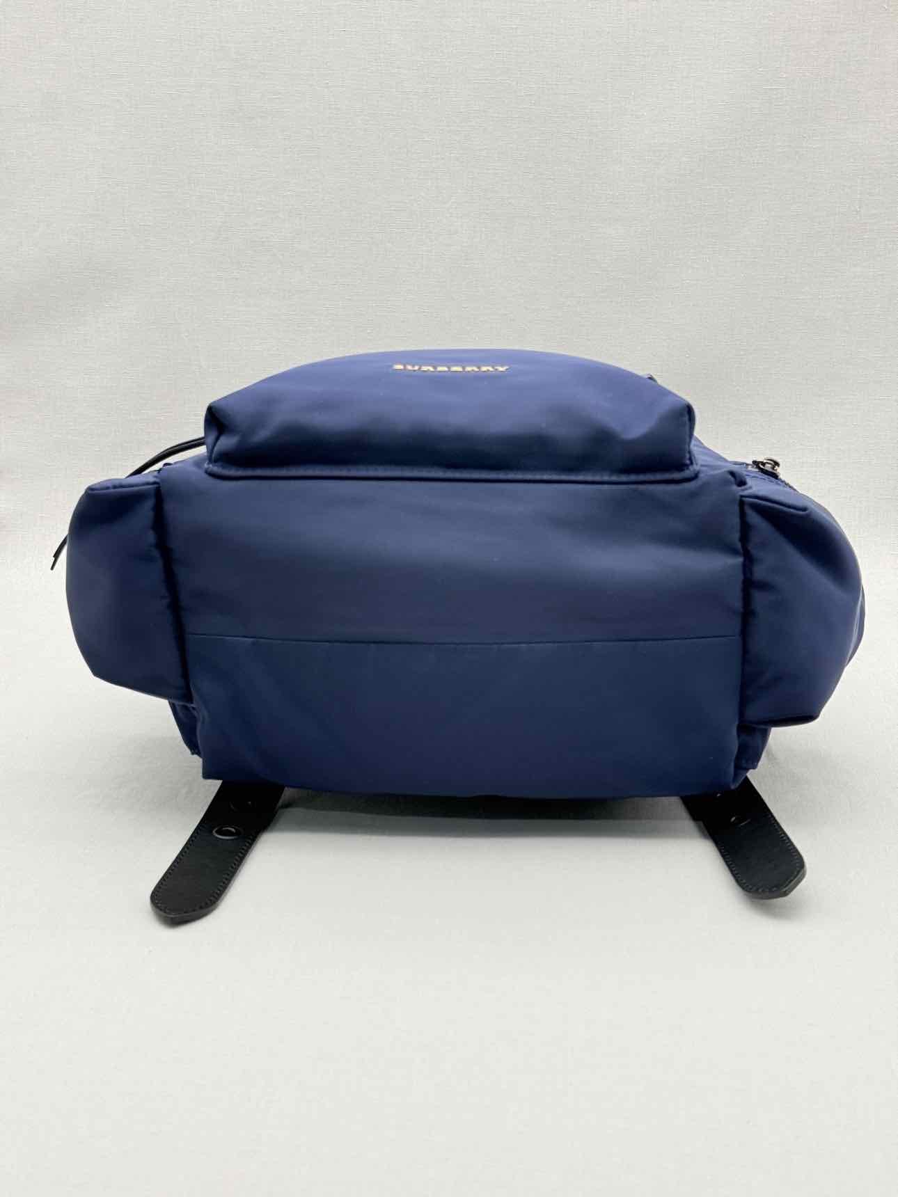 BURBERRY Navy Logo Print Backpack