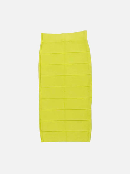 BCBG MAXAZRIA Bodycon Yellow Knee Length Skirt